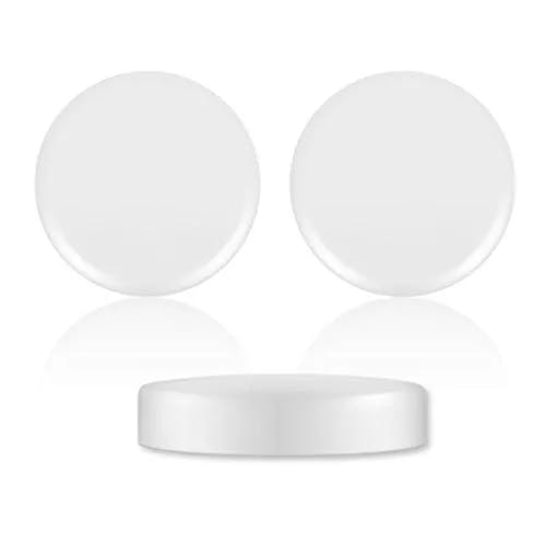 Tapas de plastico ajustables para vasos de yogurt / Pack 24 tapas para tarro de yogurteras de 143ml y 150ml para vasos 58mm de diametro